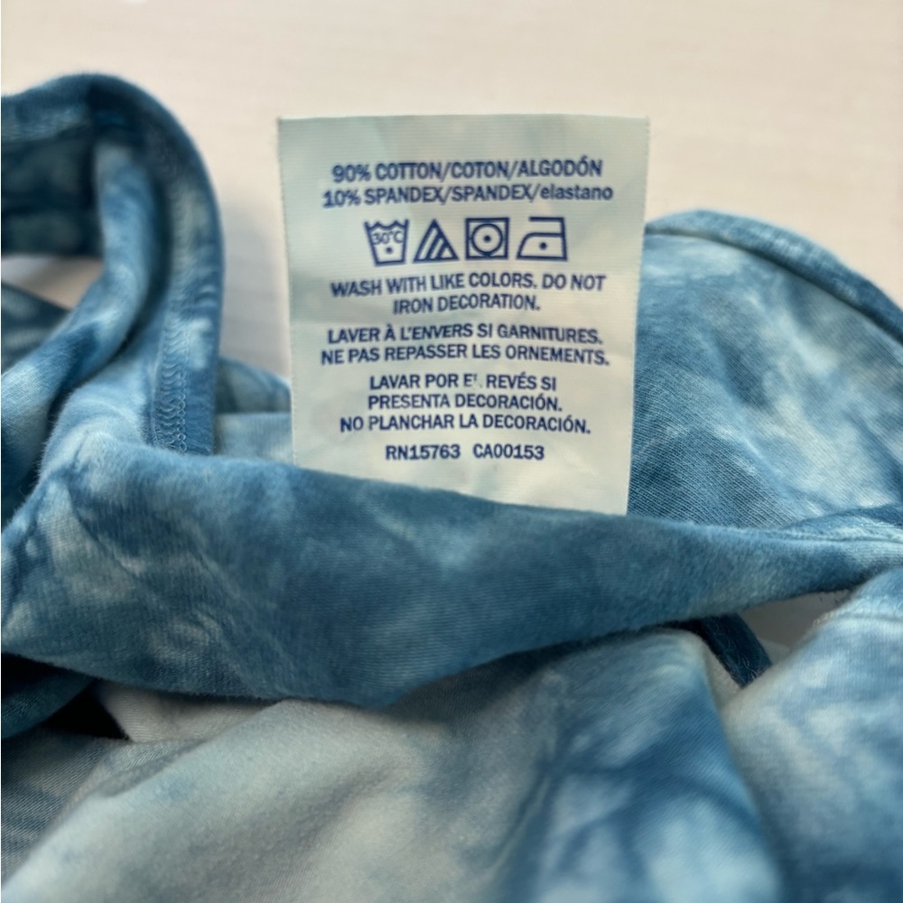 CHAMPION Blue and White Tie-Dye Tank Top Size Medium - Picture 5 of 6